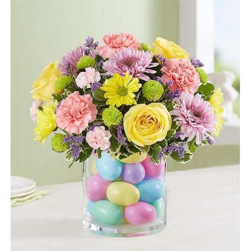 Easter Pastel Eggs Flower Vase